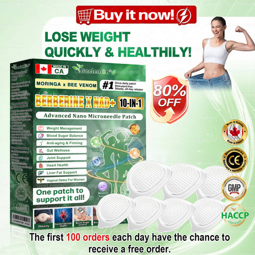 🇨🇦 𝑶𝒇𝒇𝒊𝒄𝒊𝒂𝒍 𝑺𝒕𝒐𝒓𝒆 | ❤️❤️❤️ 𝐆𝐞𝐞𝐋𝐞𝐦𝐨𝐧® Moringa · Berberine × NAD+ 𝟏𝟎-𝐢𝐧-𝟏 𝐀𝐝𝐯𝐚𝐧𝐜𝐞𝐝 𝐍𝐚𝐧𝐨 𝐌𝐢𝐜𝐫𝐨𝐧𝐞𝐞𝐝𝐥𝐞 𝐏𝐚𝐭𝐜𝐡 — 𝐎𝐧𝐜𝐞 𝐃𝐚𝐢𝐥𝐲, 𝐕𝐢𝐬𝐢𝐛𝐥𝐞 𝐑𝐞𝐬𝐮𝐥𝐭𝐬 𝐢𝐧 𝟕 𝐃𝐚𝐲𝐬
